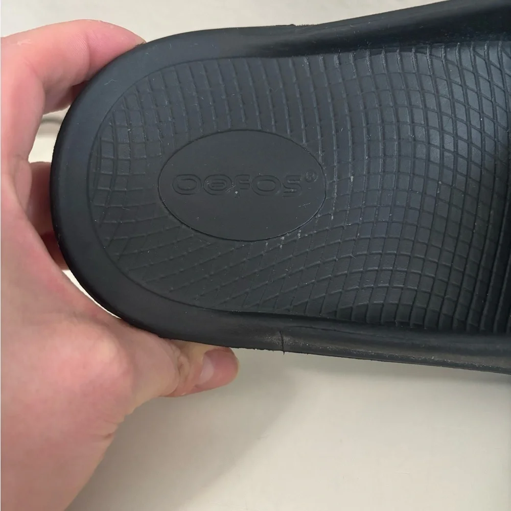 OOFOS | OOahh Sport‎ Sandals Black Slides Sz M8/W10